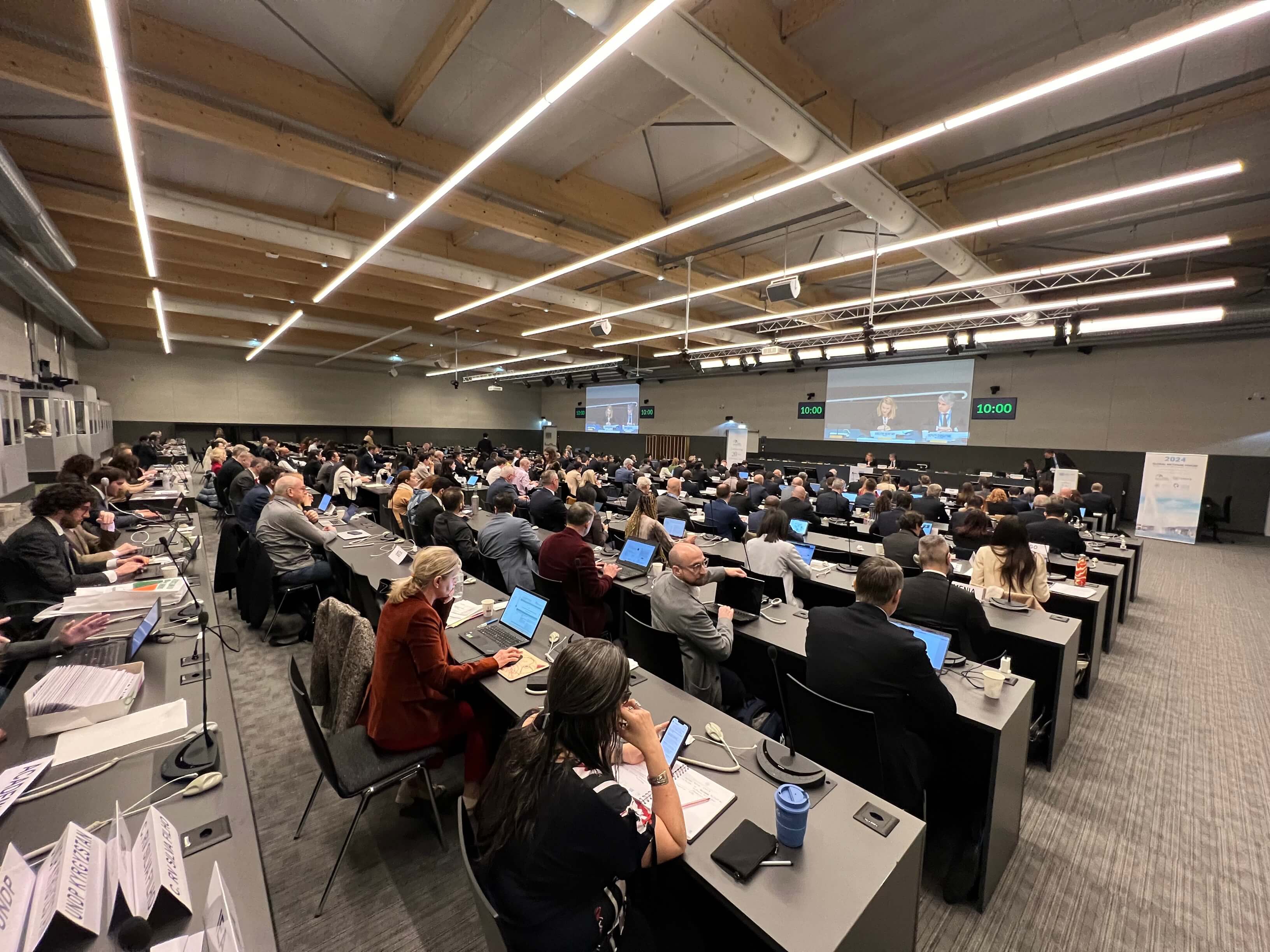 Plenary session attendees at the 2024 Global Methane Forum in Geneva, Switzerland. <br><span class='small text-muted'>(2024, Geneva, Switzerland)</span>